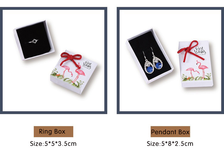 High Quality Rigid Elegant Cardboard Ring Bracelet Necklace Jewelry Gift Box