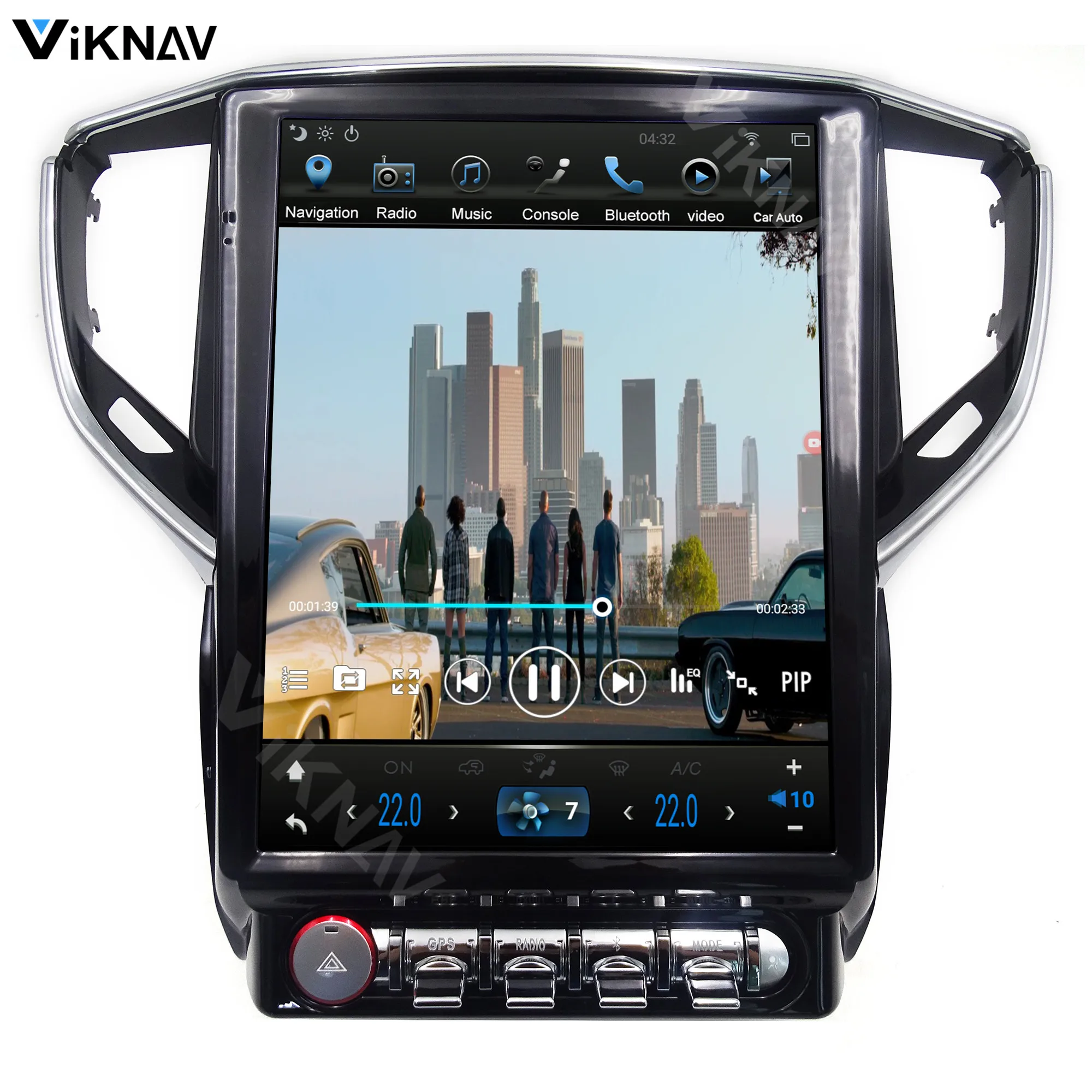 12.1 Inch Carplay Aftermarket Radio GBL Maserati Head Unit 2014 2015 2016 IPS DVR WiFi Carplay