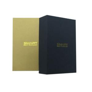 China Lid And Tray Cell Phone Accessories Packaging Gold Foil UV Eco Friendly factory