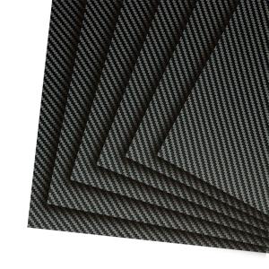 China 2mm Black Carbon Fibre Sheet 3K Twill Weave Carbon Fiber Board factory