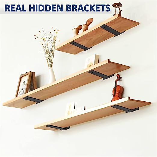 Floating Hidden Metal Shelf Bracket Flexible Design for Hidden Shelves