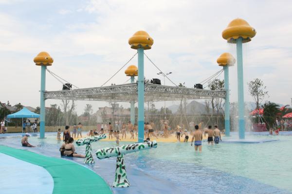Jellyfish World Structures Outdoor Aqua Play Water Park Equipment For Family