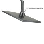 ABS Matte Black 200×200×9mm Ultra Thin Shower Head