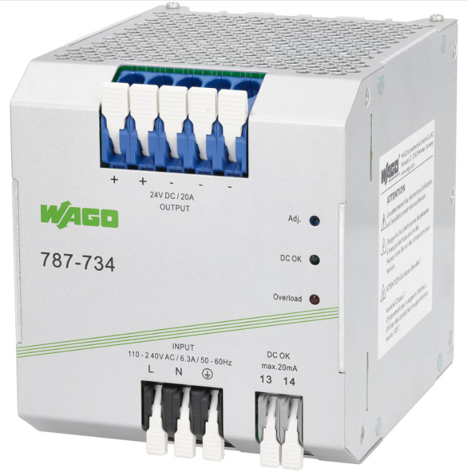 Original WAGO 787-734 787-885 Switched-mode Power Supply 24 VDC Output Voltage 20 A Output Current