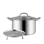 Kitchen Hot Fashion Silver Cooking Soup Pot 410 Stainless Steel Steamer Pot