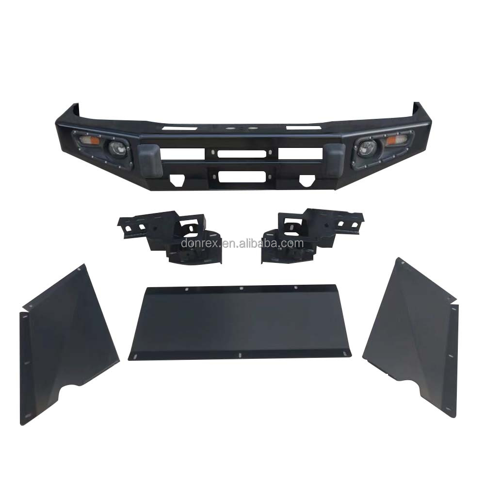 Land Cruiser LC100 Black Steel Front Bumper for Direct Pickup Truck OEM Performance