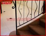 Wrought Iron Staircase VK113S Wrought Iron Handrail Tread Beech,Railing tempered