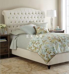 China High Headboard Cream Boxspring Princess Bed factory
