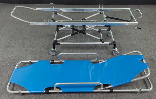 Aluminium Alloy First Aid PU Leather Patient Transfer Trolley Separable