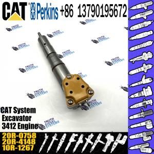 China Diesel fuel injector Engine Parts Common Rail Inyector 1747526 174-7526 20R-0758 For CAT Caterpillar 3412E Engine Truck factory