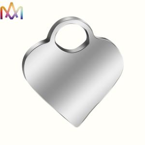 China Blank Stamping Heart Shape Tag Pendant For DIY Accessories Making factory