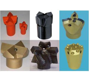 China Black &amp; Gold Tapered Cross Bits Top Hammer Drilling 20mm - 65 mm factory