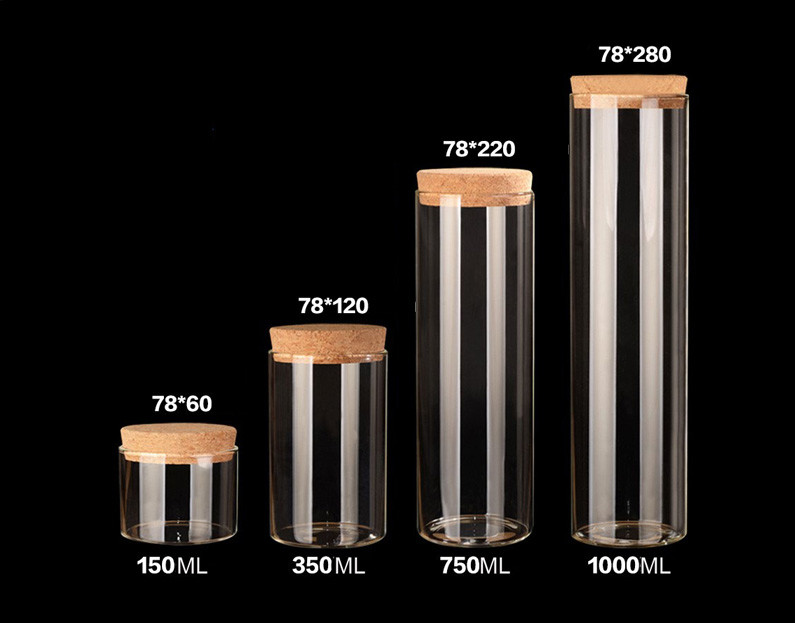 78mm Wholesale Storage Jars With Cork Lids, for Arts & Crafts, Projects, Decoration