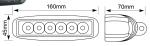 6 inch 18W Flood LED Work Light,Bar Black for Off-Road Jeep Fog Driving light