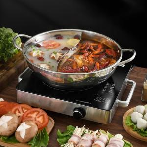 China Wholesale Hot Selling Silver Flat Bottom Kitchen Stainless Steel Pot Cookware Cooking Hot Pot factory