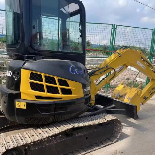 Used hydraulic crawler excavator Kobelco35SR, CHEAP PRICE SECOND HAND EXCAVATOR