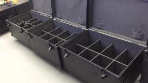 China 6 In 1 Lighting Flight Case / Custom Road Cases For Led Slim Par Light factory