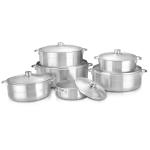 LFGB Eco Friendly Cooking Aluminum Pot Sustainable With Lid 32CM 36CM