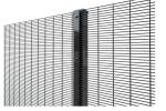 V Types 358 Anti Climb Fence Perimeter Clear View Fence With Barbed Wire On Top