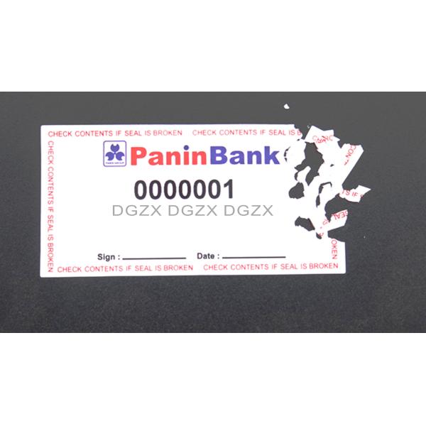 China Colourful / Blank Thin Destructible Vinyl Stickers Eggshell Sticker Security Labels factory