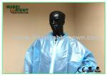 Blue Water Resistance Disposable Long Sleeve Lab Coat With Comfortable Feeling