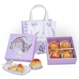 China Recycled Materials Custom Cardboard Display Boxes With Window Pastry packaging factory