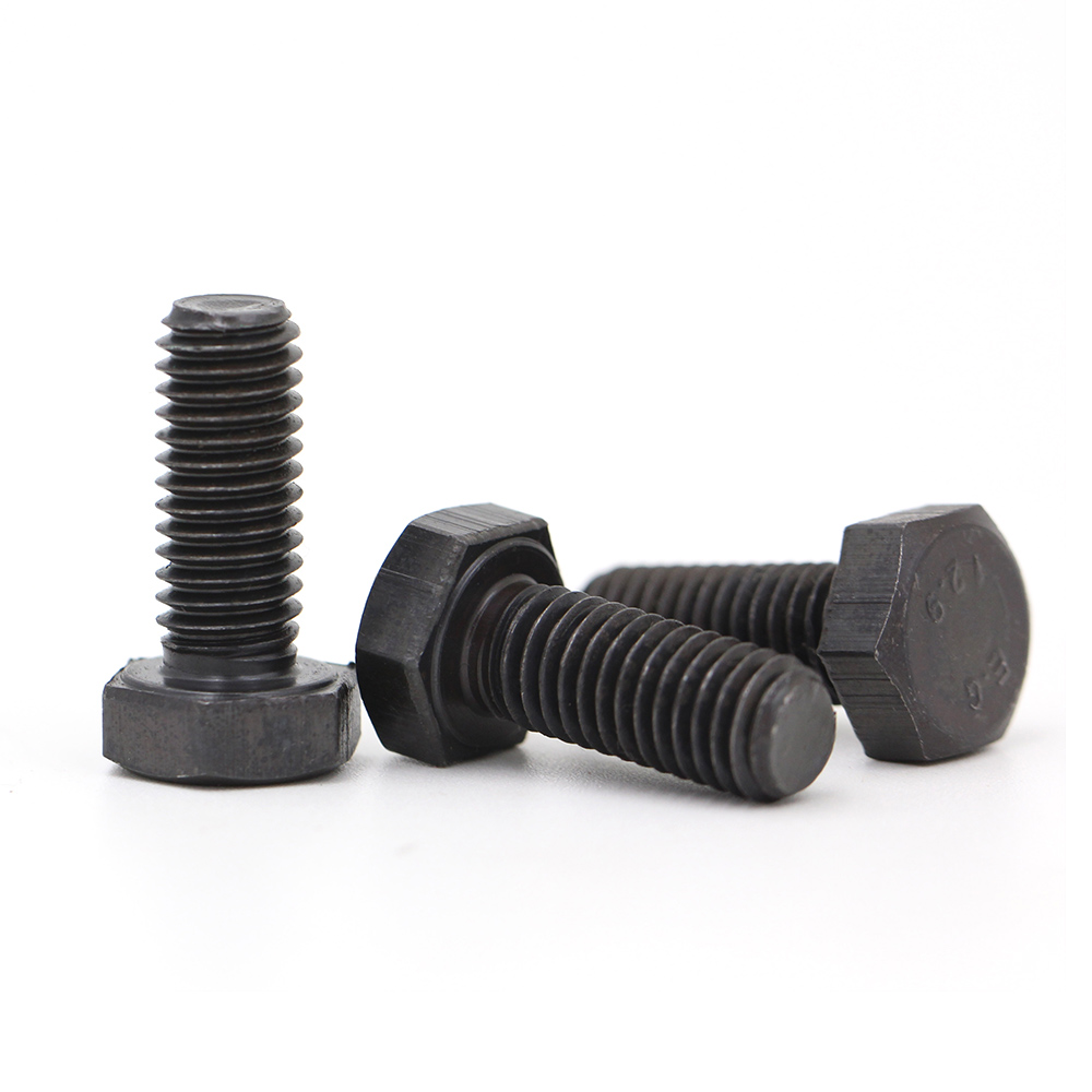 Stainless Steel Grade 12.9 Black Zinc Hex Head Bolts For Industrial Applications