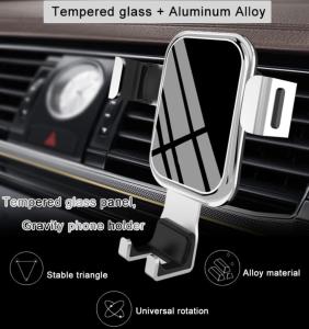 China Aluminium Alloy Vent Mount Cell Phone Holder Simple One Hand Operation factory