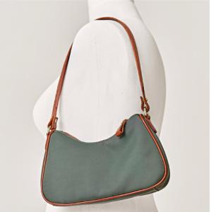 China Zipper Closure Small Underarm Bag PU One Strap Leather Bag factory