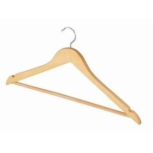 China BSCI 37.3cm 2 Layers Wooden Multi Trouser Clamp Hangers factory