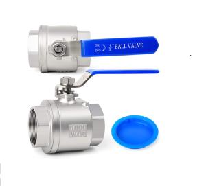 China 304 Stainless Steel 1/2 Inch FNPT Heavy Duty Full Port Ball Valve with Blue Handles factory