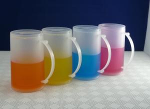 China 400ml Plastic beer mug/frosty mug/freezer mug factory