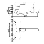 500000Cycles 35mm 6Inch Wall Mount Kitchen Sink Faucet