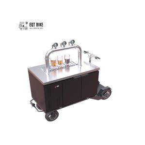 China Mobile Street Electric Cooler Beer Vending Cart Metal Frame factory
