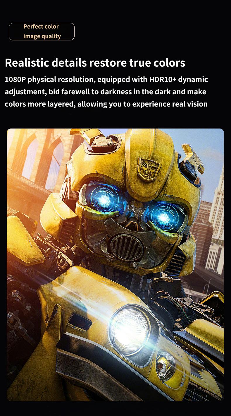 2024 Y3pro Ultra HD Home Theater Projector 800 ANSI Lumens Auto Focus LED Lamp 2GB RAM and Android 9.0 Operating S
