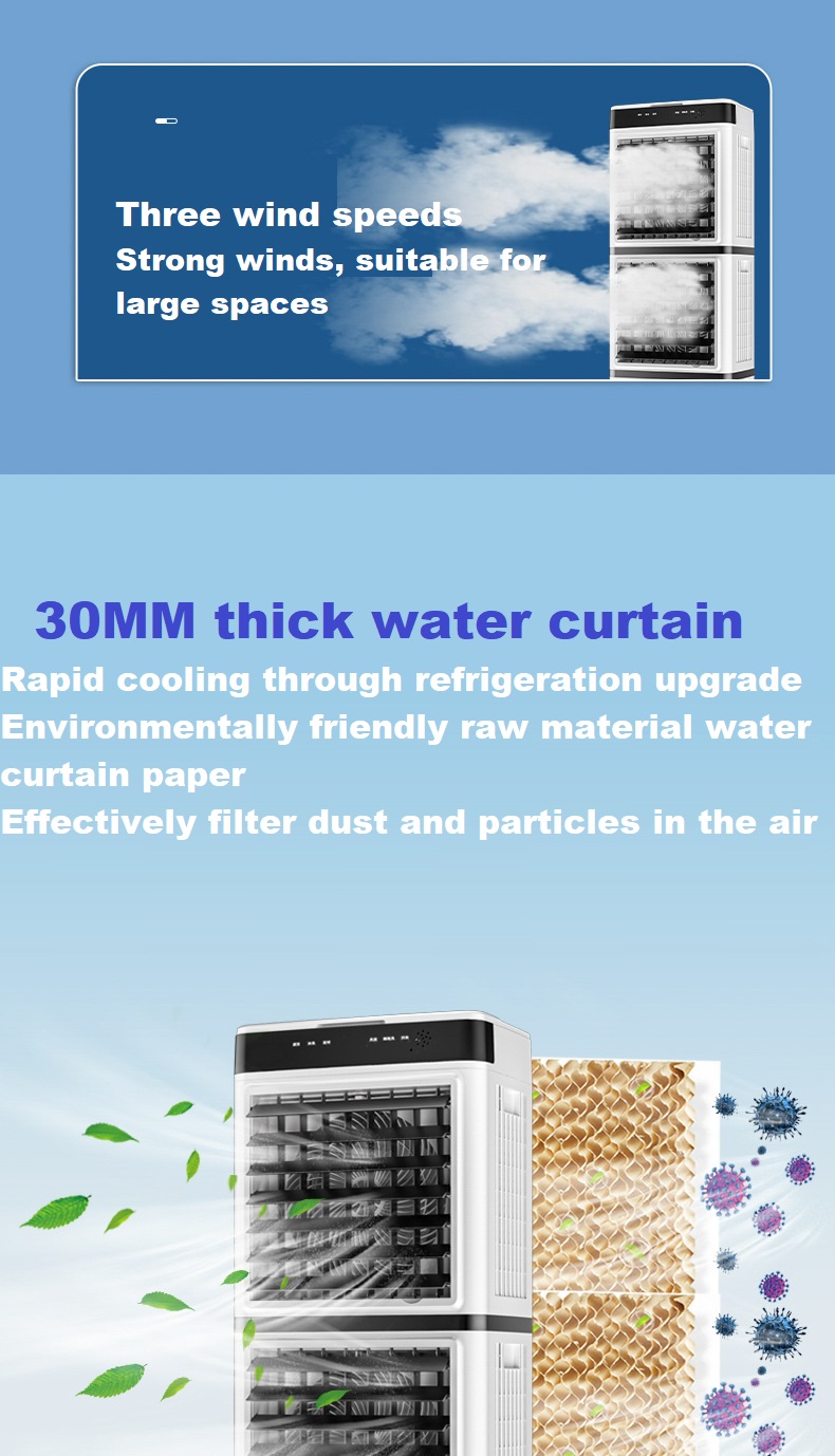 Indoor and Outdoor 14L Capacity Customized Air Cooler with Electric Power Source