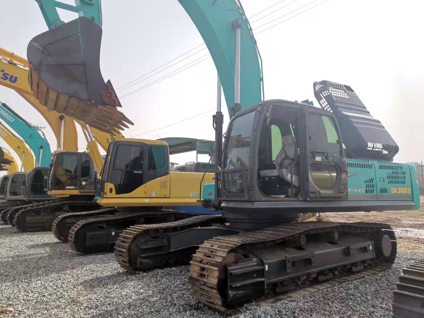 15RPM Slewing Kobelco Sk350-8 Used Excavator 35 Ton
