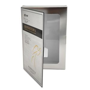 China Custom flat folding cosmetics box glossy film packaging carton with window for cosmetics and skin care products packing factory