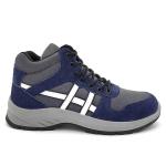 Steel Toe Suede Leather Work Boots Blue Industrial Construction Boots