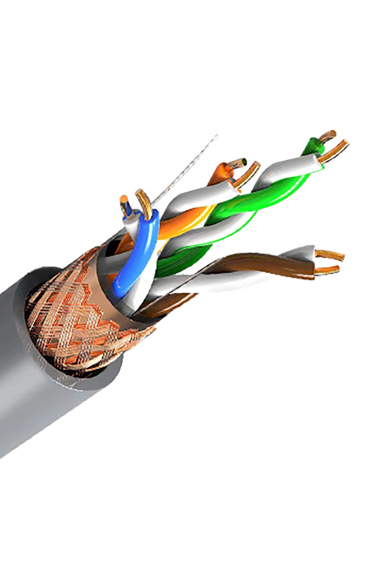 Black Bare Copper SFTP Cat5 Cat5e Ethernet Data LAN Cable 24AWG 28AWG Network Patch Cord