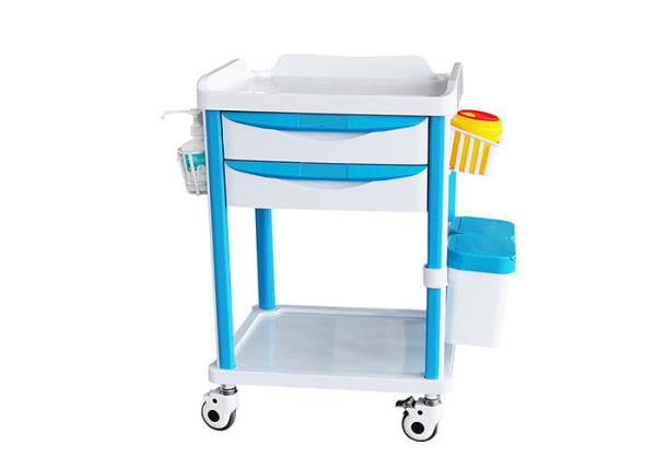 ABS Structure Hospital Crash Cart 625*475*930 Mm Size With 5 Drawers Fit