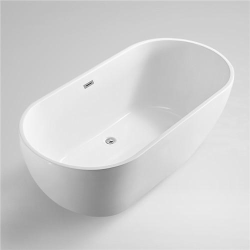 280/220L Capacity Pure White Acrylic Bathtub , Anti Rust Acrylic Freestanding
