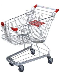 China Germany Style Shopping Trolleys 5 Inch Grocery Hand Cart 1020×590×980 mm factory