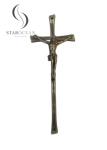 Customizable Antique Brass Metal Funeral Cross 39*15cm SGS Certified ZJ-01