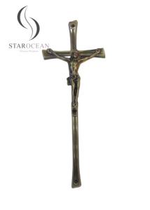 China Customizable Antique Brass Metal Funeral Cross 39*15cm SGS Certified ZJ-01 factory