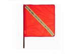 Orange Outdoor Traffic Safety Flag PVC Fabric 46cm With Reflective Tape