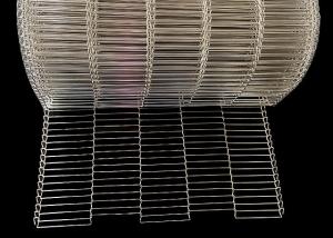 China 304 Stainless Steel Wire Mesh Flat Flex Conveyor Belt High Temperature Resistance factory