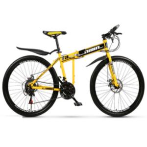 China Hard Frame 1.72m Folding 26 Inch Mountain Bike High Carbon Steel Disc Brake factory