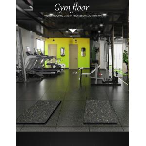 Black Gym Rubber Floor Mats Lightweight Weight Lifting Mats 1000x1000x15mm