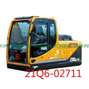 China 21Q6-02711 HYUNDAI Excavator Cab Tempered Glass Window Front Down Position B factory